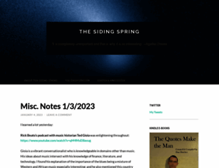 thesidingspring.com screenshot