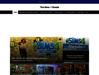 thesims4cheats.com screenshot