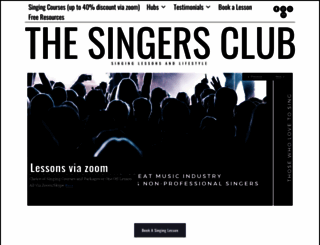 thesingersclub.com screenshot