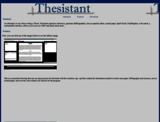 thesistant.sourceforge.net screenshot