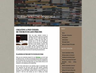 thesiswritingmanuals.com screenshot