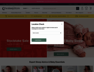 thesleepstore.com.au screenshot