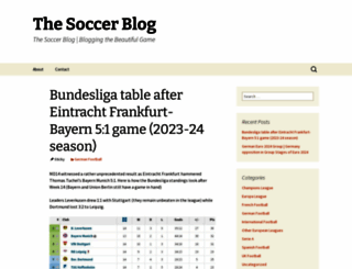 thesoccerblog.org screenshot