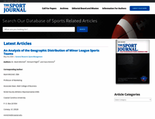 thesportjournal.org screenshot
