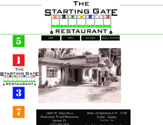 thestartinggaterestaurant.com screenshot