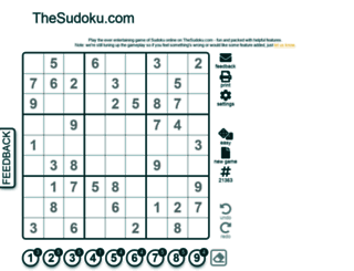 thesudoku.com screenshot