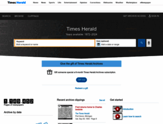 thetimesherald.newspapers.com screenshot