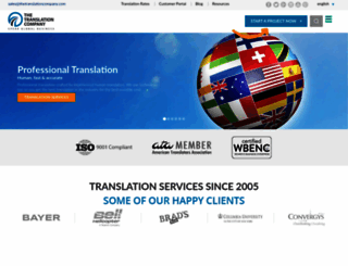 thetranslationcompany.com screenshot