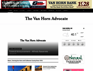 thevanhornadvocate.com screenshot