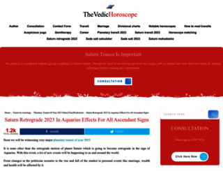 thevedichoroscope.com screenshot