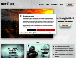thewitcher.com screenshot