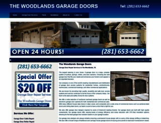 thewoodlands-garagedoors.com screenshot