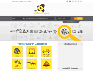 theyellowpages.in screenshot