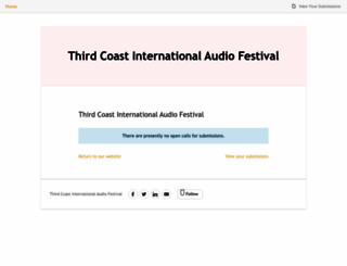 thirdcoastfestival.submittable.com screenshot
