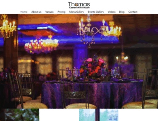 thomascaterers.com screenshot