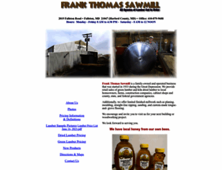 thomassawmill.com screenshot