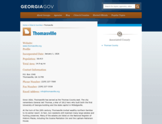 thomasville.georgia.gov screenshot