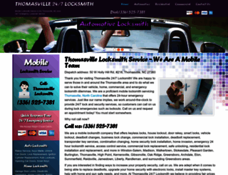 thomasvillelocksmith.com screenshot