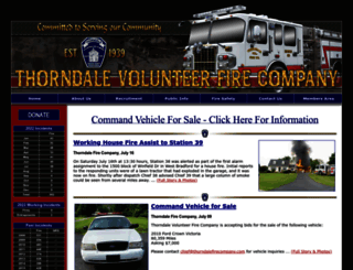 thorndalefirecompany.com screenshot