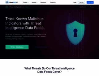 threat-intelligence.whoisxmlapi.com screenshot