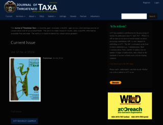 threatenedtaxa.org screenshot