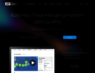 threatintelligenceplatform.com screenshot