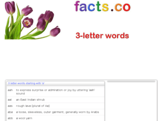 threeletterwords.facts.co screenshot