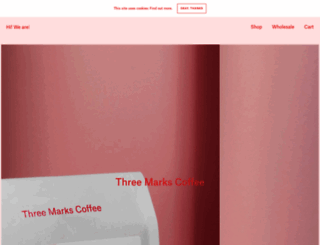 threemarkscoffee.com screenshot