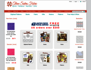 threesistersfabric.com screenshot