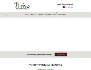thriveweddingflowers.com.au screenshot