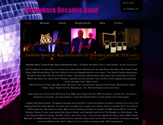 throwbackdecadesband.com screenshot