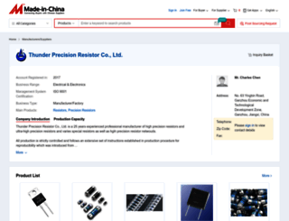 thunder-resistor.en.made-in-china.com screenshot
