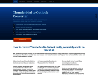 thunderbirdtooutlook.com screenshot