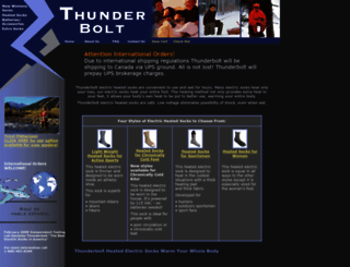 thunderboltsocks.com screenshot