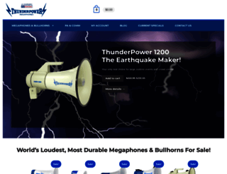 thunderpowermegaphones.com screenshot