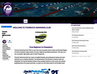 thurrockswimmingclub.org screenshot
