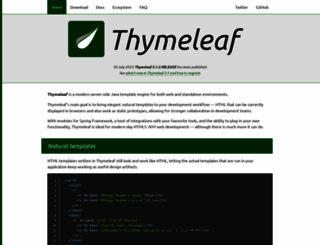 thymeleaf.org screenshot