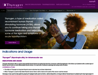 thyrogen.com screenshot