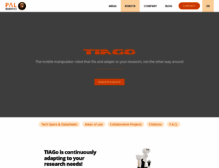 tiago.pal-robotics.com screenshot