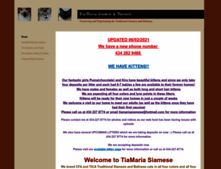 tiamariasiamese.com screenshot