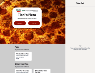 tianispizzamenu.com screenshot