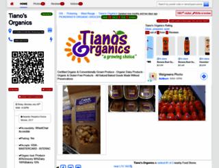 tianosorganics.foodpages.ca screenshot