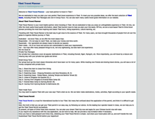 tibettravelplanner.com screenshot