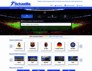 tickazilla.com screenshot