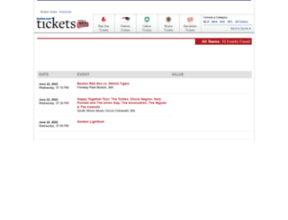 tickets.boston.com screenshot
