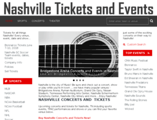 Access tickets.nashvilleticketsandevents.com. Nashville Concerts, Event