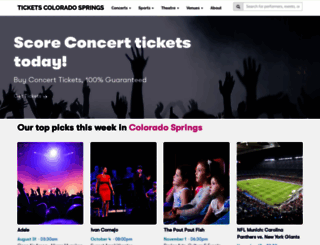 ticketscoloradosprings.org screenshot