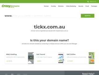 tickx.com.au screenshot