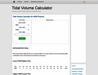 pediatric tidal volume calculator