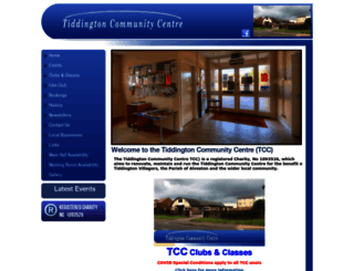 tiddingtoncommunitycentre.org.uk screenshot
